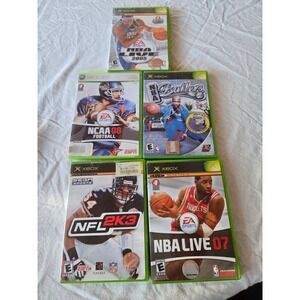 Lot of 5 Xbox / Xbox 360 Sports Video Games – EA Sports, Sega Sports